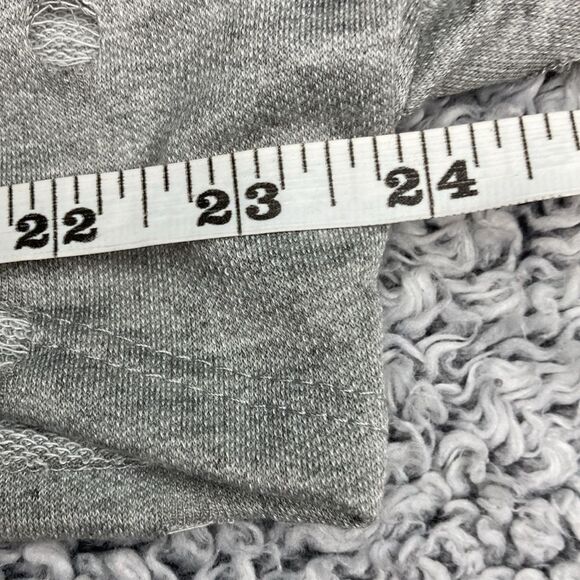 NWT Love J Gray L Cropped Oversized Slouchy Hi Lo Crop Top Blouse - Picture 9 of 10